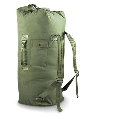 SCHRECK WHOLESALE INC - US Made Two Strap Nyon Cordura Duffle Bag O.D. Green - $25.36