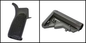 BCM Gunfighter Black Mod 3 Grip + B5 Systems SOPMOD BRAVO Buttstock - Black - $64.99