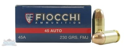 Fiocchi 45 ACP 230gr FMJ 50 Rnds - $22.97