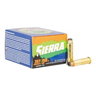 Sierra Outdoor Master .357 Magnum 158 gr JHP Ammo, 20rds - $11.99 