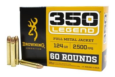 Browning 350 Legend 124Gr FMJ 60 Rounds - $37.99 