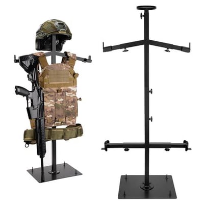 Pridefend Tactical Helmet Vest Belt Display Rack Heavy Duty Steel Adjustable Free-Standing Hold Up To 70 lbs - $48.99 After Code "F5X2JM37" + FREE Shipping