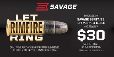 Savage Rebate: Let Rimfire Ring