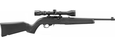 Ruger 10/22 22LR 16.4″ Thread – Black Polymer Stock w/Scope - $298.73 with code NOFEES 