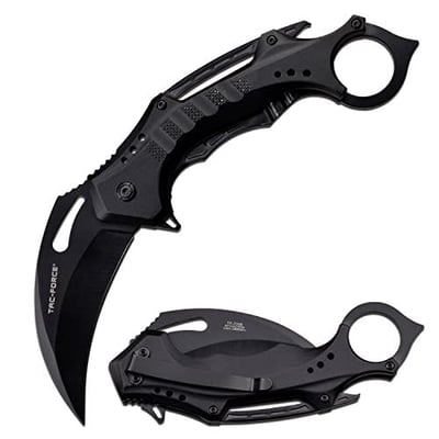 Tac-Force Folding Pocket Knife, 3.25" Black Blade, Black Aluminum Handle, 8.75" Overall Length - $17.77 + FREE Shipping