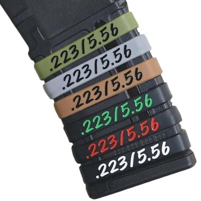 12 Pack Magsaddle .223/5.56 Magazine Marking Bands .223Cal 5.56mm Ammo Caliber Label Bands Identification Marker Holster Accessories (6 Colors) - $7.99 + FREE Shipping