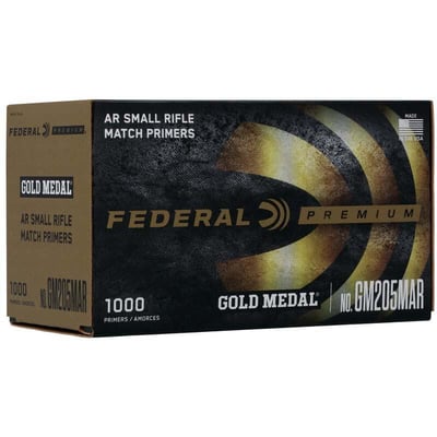 Federal Premium Gold Medal Centerfire Primers AR Small Rifle Match 1000/ct - $64.99 