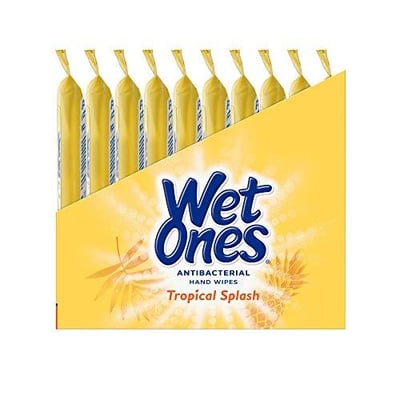 (Backorder - April 1 ) Wet Ones Antibacterial Hand Wipes, Tropical Splash Scent, 20 Count (Pack of 10) - $14.70 (Free S/H over $25)