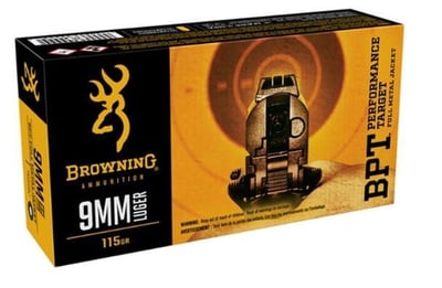 Browning Training & Practice 9mm 115 Grain FMJ Ammo - 1000 Rd - $241.77 with code 5PTODAY 
