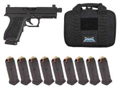 PSA Dagger Compact 9mm RMR Pistol W/Threaded Barrel, 10 - 15rd Magazines, & Pistol Case, Black - $399.99
