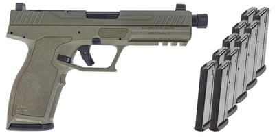 PSA 5.7 Rock Complete Optics Ready Pistol With Threaded Barrel, Sniper Green With 10 Magazines & PSA Pistol Case - $499.99 