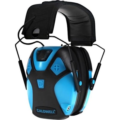 Caldwell E-MAX Pro Electronic Hearing Protection 23-24 NRR - Adjustable Lo Pro Earmuffs for Shooting, Hunting and Range, Neon Blue - $18.99 + FREE Shipping