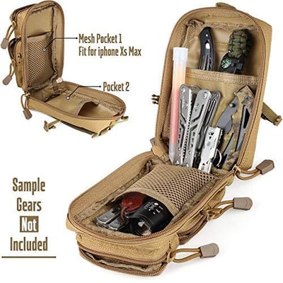 LIVANS Tactical Molle Utility Pouch, EDC Tool Pouch Tactical Phone Pouches Mini Waist Pouches Medical EDC IFAK Pack Mini Design of 3-Day Backpack - $13.99 + FREE Shipping
