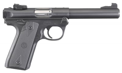 Ruger 40107 Mark IV 22/45 22 LR 5.50" 10+1 Blued Black Checkered Polymer - $353.29 