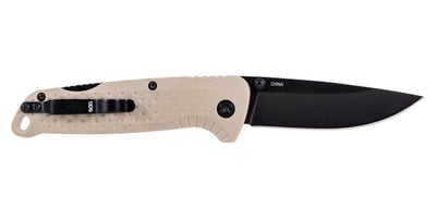 SOG Adventurer LB 3.5" Blade Folding Knives, FDE / Black - $10.99