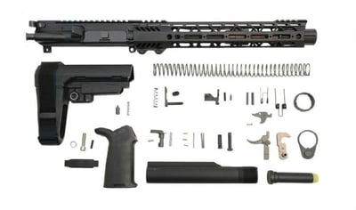 PSA 10.5" Carbine-Length 5.56 NATO 1/7 Nitride 12" Slant M-Lok MOE+ EPT SBA3 Pistol Kit - $519.99 