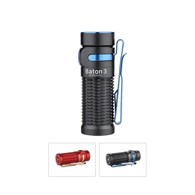 Olight USA Baton 3 Rechargeable Flashlight Red / Black - $58.45 / $98.95 w/code "GUNDEALS" (Free S/H over $49)