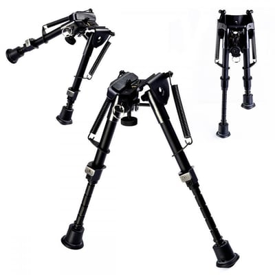 Goplus Hunting Rifle Bipod 6" to 9" Adjustable Spring Return Sniper Sling Swivel Mount - $13.99 shipped (Free S/H over $25)