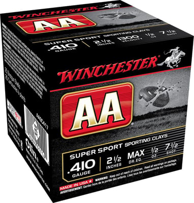 Winchester Ammunition AA Super Sport 2.5" 410 Gauge Ammo 7-1/2, 25/box - $11.99 