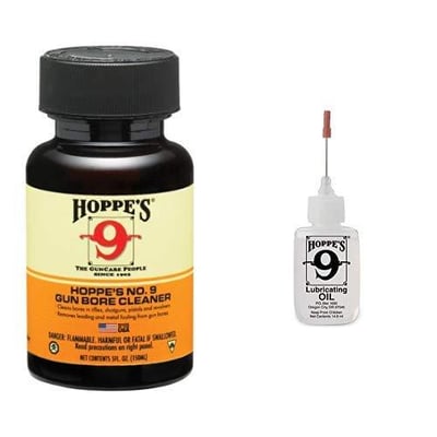 Hoppe's No. 9 Gun Bore Cleaner, 5 oz. Bottle No. 9 Lubricating Oil, 14.9 ml Precision Bottle - $8.51 + FREE Shipping