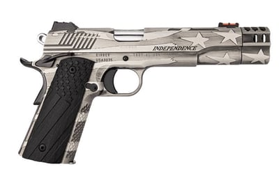 Kimber Independence 1911 45 ACP 8+1 5″ Rear Serrations Stainless Steel Slide Custom Flag Themed Cerakote G-10 Grip - $1201.99