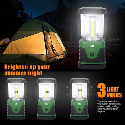 LE 500lm Outdoor LED Lantern 3 Modes Battery Powered IPX4 (Splash-proof) Shockproof/Skid proof - $11.19 + FS over $49 (Free S/H over $25)