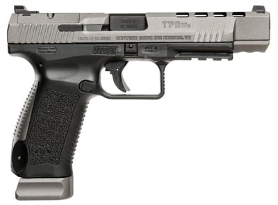 Century Arms Canik TP9SFX 9mm 5.2" Barrel 20 RDs Black/Gray with Standard Dovetail Sights - $499.99 ($9.99 S/H on Firearms / $12.99 Flat Rate S/H on ammo)