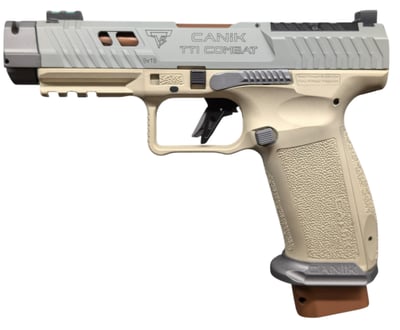 Canik TTI Combat Suga Bear 4.6" 9mm 18rd Pistol, Champange/Tungsten - CENTHG7854-HB - $1099.99
