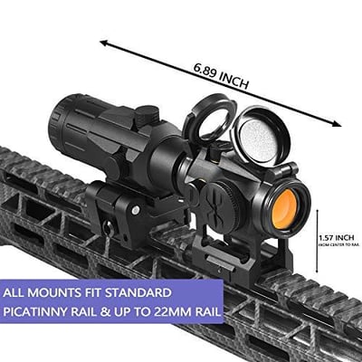 KNINE Outdoors 2 MOA 20mm Red Dot 1" Riser Mount with 3x Magnifier Combo - $79.34 after code "2FB3VLTW" (Free S/H over $25)