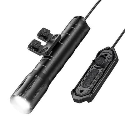 EZshoot 1800 Lumens Tactical Rifle Flashlight with Pressure Switch Compatible with M-Rail Strobe Mode - $27.73 w/code "4ASIGJ9G" + $8 Prime discount + FREE Shipping