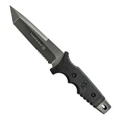 Smith & Wesson 10.6in High Carbon S.S. Fixed Blade Knife with 5.2in Tanto Blade and TPE Handle for Outdoor, Tactical, Survival and EDC - $31.67 (Limited time deal) + FREE Shipping