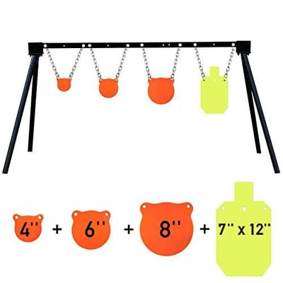 Highwild Steel Target Stand AR500 Shooting Target System (Stand, Mounting Kits & 4",6",8" Gongs + 7"x 12" Torso) - $169.99 + FREE Shipping