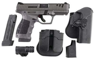 SAR SAR9 CX Package 4" 9mm 15rd Pistol, Platinum - $249.99 