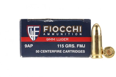 Fiocchi Shooting Dynamics 9mm 115 GR FMJ Brass Boxer N/C, Reloadable 1000 Rounds - $249 