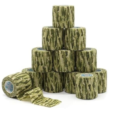OK TAPE 12 Rolls Camo Wrap Self‑Adhesive Camouflage Tape for Stealth&Grip Removable No Residue 2"x177" (Snow, Desert, Woodland, Grass Camo) - $11.04 + FREE Shipping