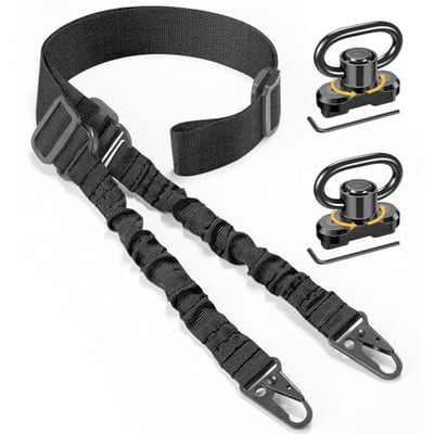 EZshoot Two Point Traditional Rifle Sling 360 Degree Rotating Swivels for M-Rail - $6.99 w/code "LAVOHQP3" + FREE Shipping