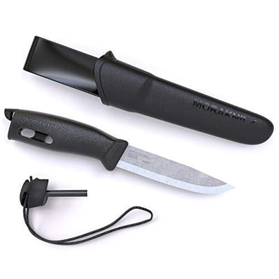 Morakniv Companion Spark Stainless Steel Fixed-Blade Knife With Sheath and Fire Starter, 3.9 Inch - $22.40 + FREE Shipping