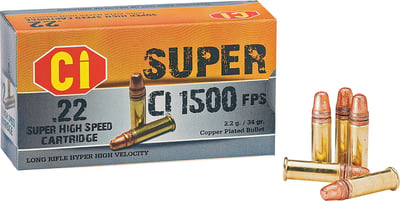 Cascade Super .22 LR 34 Grain Copper Round Nose 500 Rnd - $26.88 (Free Shipping over $50)