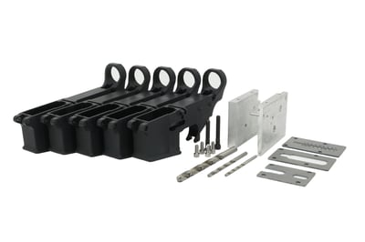Always Armed 80% Lower Receiver 5 Pack with Jig Kit - Black Anodized - $299.99
