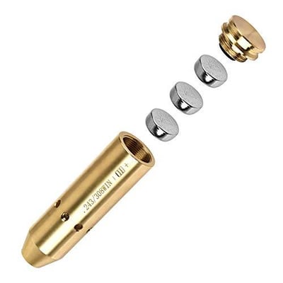 EZshoot 223 5.56mm/243, 308/30-06/25-06/ .270 Red Laser Boresighter with Batteries - $7.55 w/code "DRYHXPHL" + 10% Prime discount + FREE Shipping