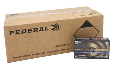 FEDERAL Tactical Tru LE 223 Remington 55GR Sierra Gameking BTHP - 500 rd CASE - $399.99 + FREE Shipping 