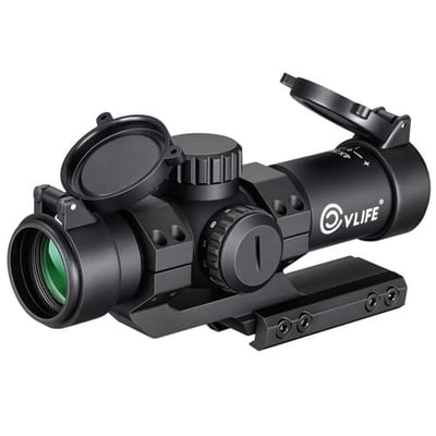 30% off CVLIFE Compact Rifle Scope with Illuminated Reticle, Zero Reset, Fixed Magnification Hunting Riflescope with 30mm Offset Scope Mount w/code PLQMMOIX + FREE Shipping