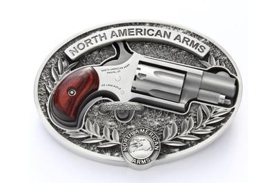 North American Arms 22 LR Mini Revolver with Rosewood Grips and Custom Carry Belt Buckle - $319.99 (Free S/H on Firearms)