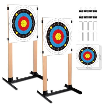 Ideagle Shooting Target Stand with 10pcs 16"x16" Papers Targets H Shape, USPSA/IPSC, IDPA Practice-Upgraded Version (2 Pack) - $31.99 After Code "KKHXPSJA" + FREE Shipping