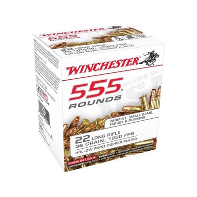 Winchester 22 LR 36 Gr Plated LHP 5550 Rnds - $290 