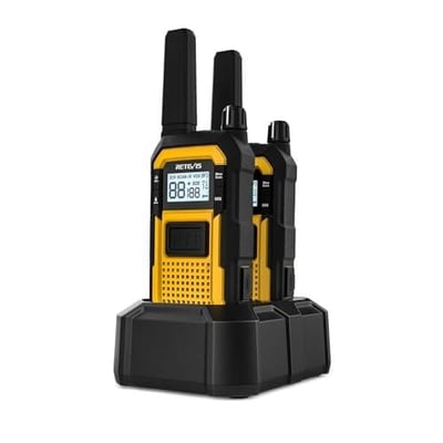 Retevis RB48 FRS Walkie Talkies Long Range, Rugged & IP67 Waterproof & Floating, Mil-Standards 810H Two Way Radio, Heavy-Duty, NOAA, Rechargeable, 20hr Battery, Emergency Radio(2 Pack) - $55.99 + FREE Shipping