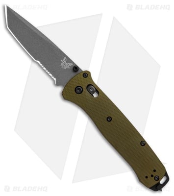 Benchmade Bailout AXIS Lock Knife Green Aluminum (3.4" Gray Serr) 537SGY-1 - $221.00 (Free S/H over $99)