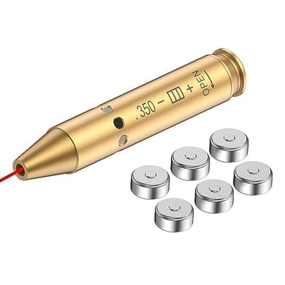 Tipfun .350 LGND(9 43mm) Bore Sight Laser Sight Red Dot Boresighter with Batteries - $10.79 After Code:"KZ5O83ZQ" + FREE Shipping