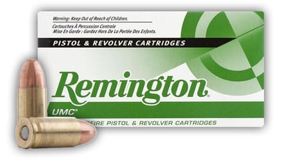 Remington Ammunition UMC 9mm Luger 115 gr Full Metal Jacket (FMJ) Pistol Ammunition 500 rd CASE - $118.88 + Free Shipping 