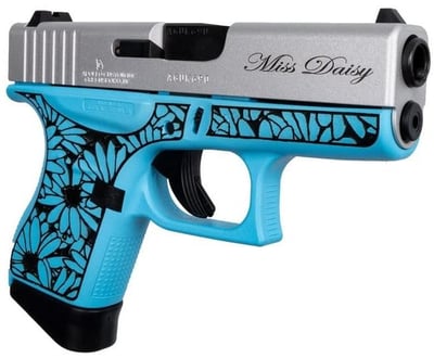 Glock 43 "Miss Daisy" Blue / Silver 9mm 3.4" Barrel 6-Rounds - $502.24 